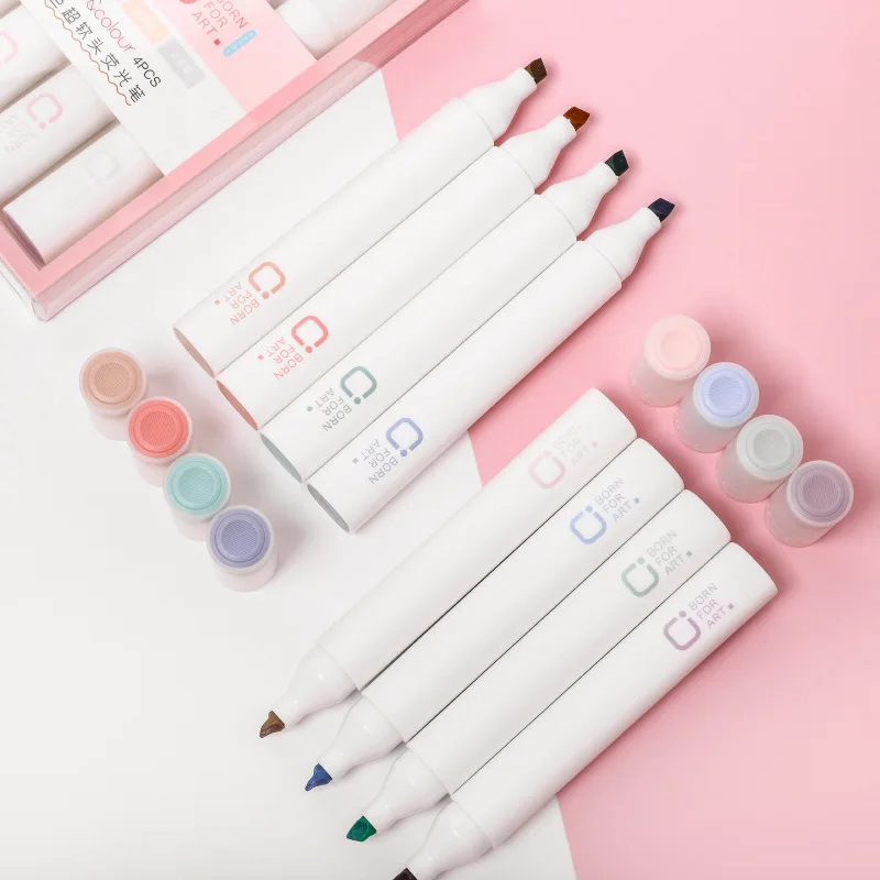 4 Pcs/set Highlights set student manual account color mark painting manual newspaper multicolor pen
4 Pcs/set Highlights set student manual account color mark painting manual newspaper multicolor pen