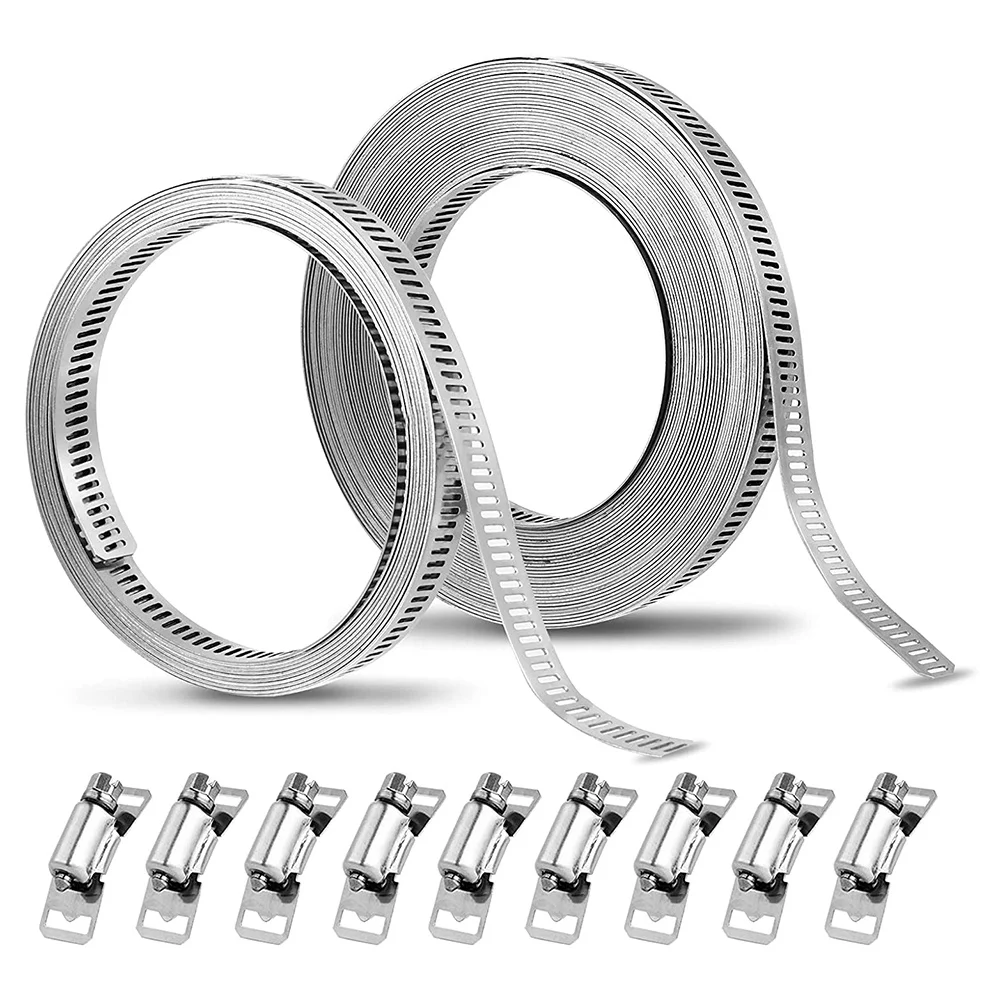 2 Rolls Hose Clamps Stainless Steel Band Hose Clamps 24 Adjustable DIY Worm Gear Hose Clamps (9.8 FT + 32.8 FT)
2 Rolls Hose Clamps Stainless Steel Band Hose Clamps 24 Adjustable DIY Worm Gear Hose Clamps (9.8 FT + 32.8 FT)