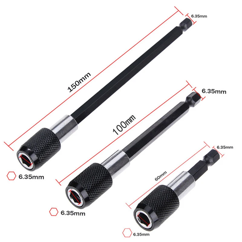 60/100/150mm Batch Head Extension Rod Hexagonal Handle Quick Release Release Self-locking Screwdriver Magnetic Bit Extension Rod
60/100/150mm Batch Head Extension Rod Hexagonal Handle Quick Release Release Self-locking Screwdriver Magnetic Bit Extension Rod