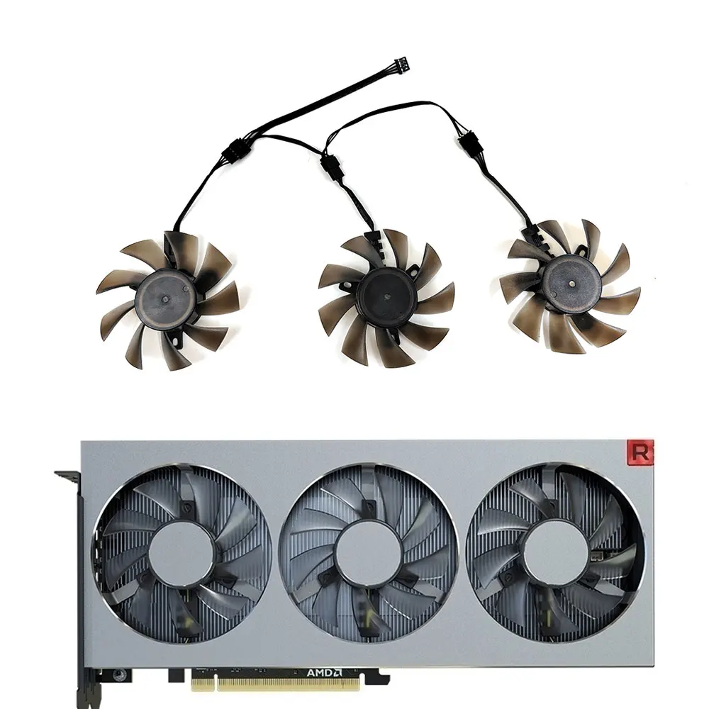 DIY 75MM 4PIN FD7010H12S FD8015H12S 0.35A Cooling Fan AMD RX RADEON VII GPU FAN For XFX ASUS MSI RX RADEON VII Fans
DIY 75MM 4PIN FD7010H12S FD8015H12S 0.35A Cooling Fan AMD RX RADEON VII GPU FAN For XFX ASUS MSI RX RADEON VII Fans