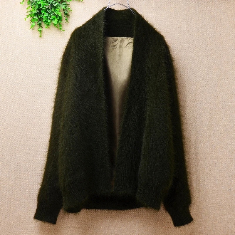 female women autumn winter clothing hairy plush mink cashmere knitted turn-down neck slim cardigan angora fur coat sweater pull
female women autumn winter clothing hairy plush mink cashmere knitted turn-down neck slim cardigan angora fur coat sweater pull