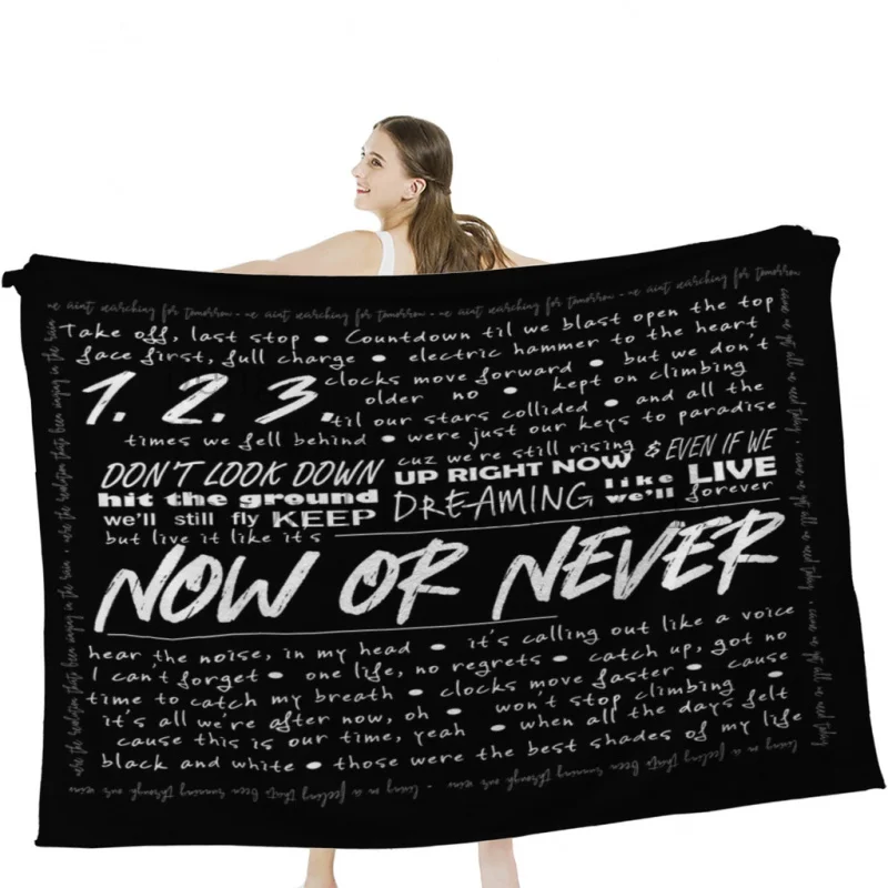Now or Never Throw Blankets Soft Velvet Blanket Camping Bedding Blanket Cold Cinema or Travel
Now or Never Throw Blankets Soft Velvet Blanket Camping Bedding Blanket Cold Cinema or Travel