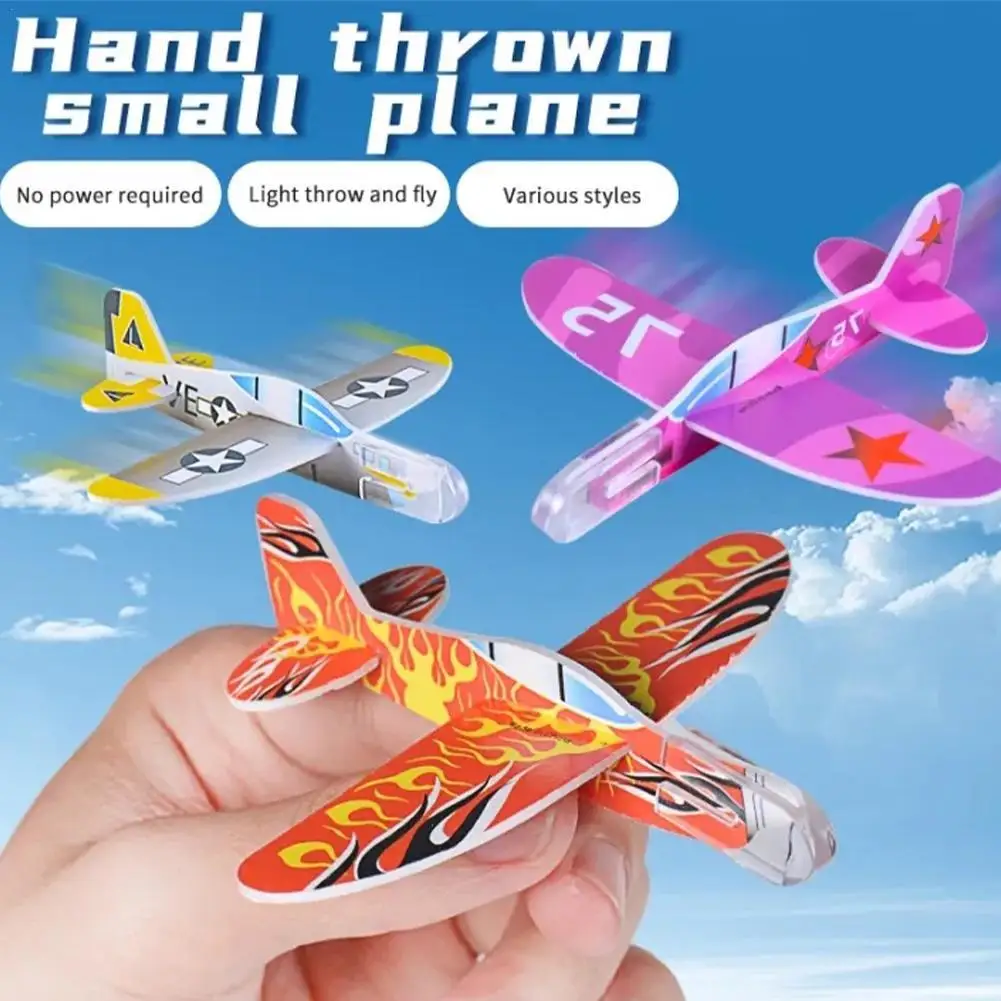 

1pcs DIY Hand Throw Flying Glider Planes Foam Airplane Outdoor Game Toys For Kids Birthday Party Favors Gift Bag Pinata Fillers