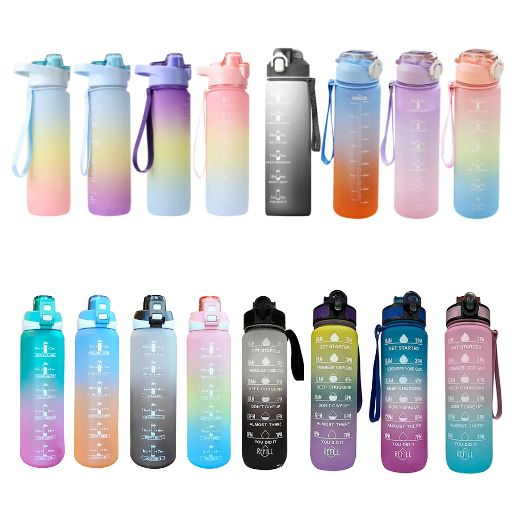 1 L Portable Water Bottle Water Cups Motivational Sports Water bottle with Time Maker Leak-proof Cup for Outdoor Sport Fitness
1 L Portable Water Bottle Water Cups Motivational Sports Water bottle with Time Maker Leak-proof Cup for Outdoor Sport Fitness