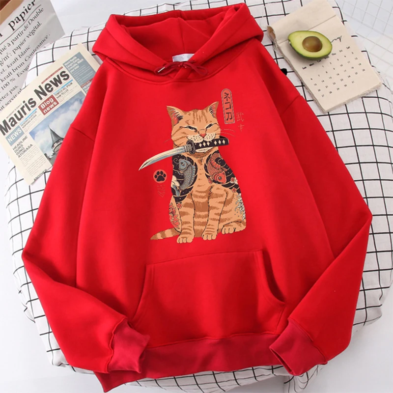 Japanese Vintage Hoodie Original Style Cute Orange Cat Samurai Print Men And Women's Round Neck Hoodie Loose Fashion Couple Coat
Japanese Vintage Hoodie Original Style Cute Orange Cat Samurai Print Men And Women's Round Neck Hoodie Loose Fashion Couple Coat