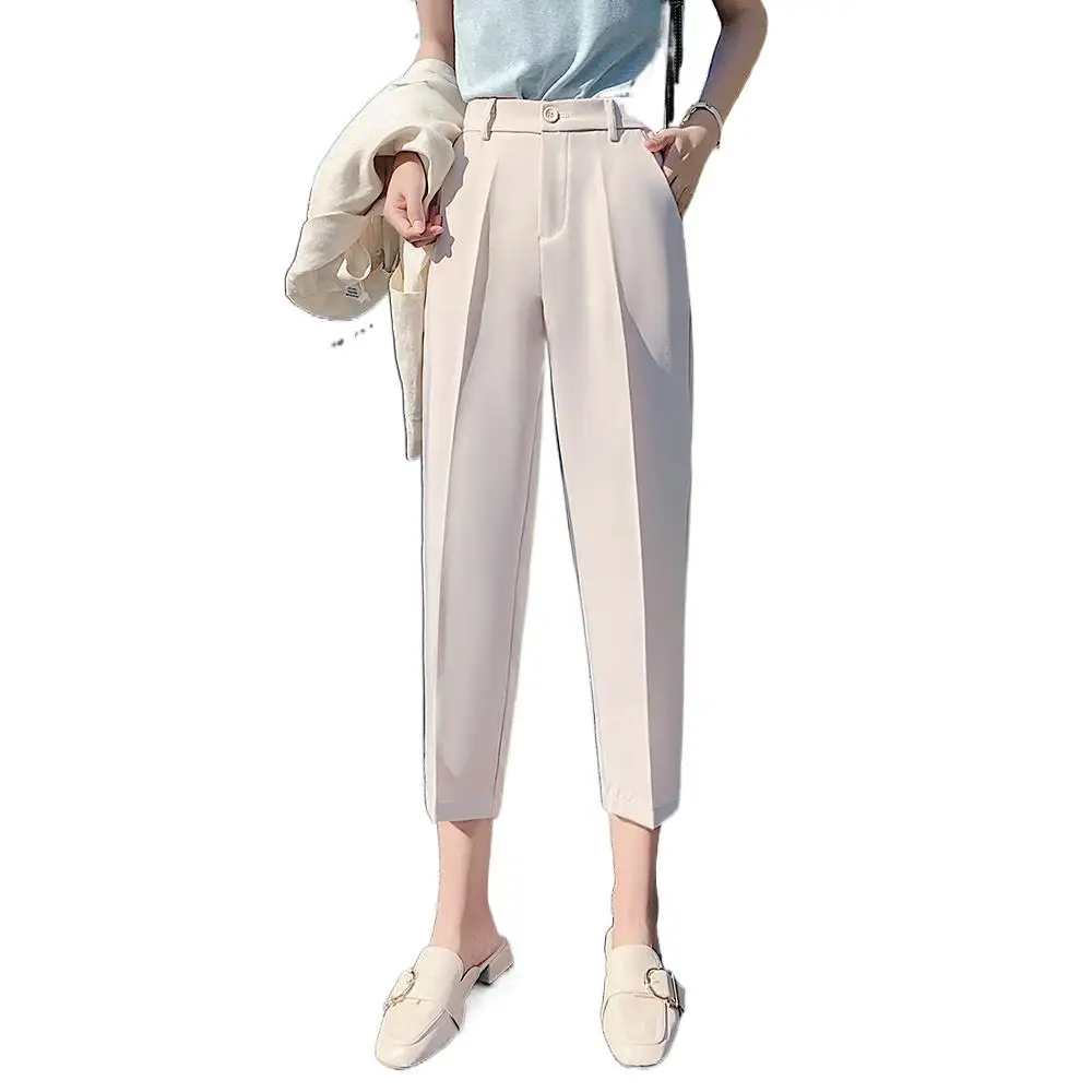 Office Women's Suit Pants High Waist Pants Lady Solid Harem Pants For Women Black Beige Trousers New Korean Women Clothing
Office Women's Suit Pants High Waist Pants Lady Solid Harem Pants For Women Black Beige Trousers New Korean Women Clothing
