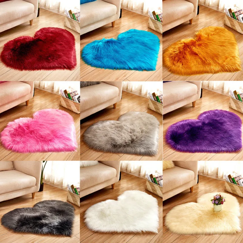 Heart Shaped Rugs Fur Sheepskin Hairy Carpet Sofa Cushion Bedroom Living Room Mats Decor Home Room Decorations
Heart Shaped Rugs Fur Sheepskin Hairy Carpet Sofa Cushion Bedroom Living Room Mats Decor Home Room Decorations