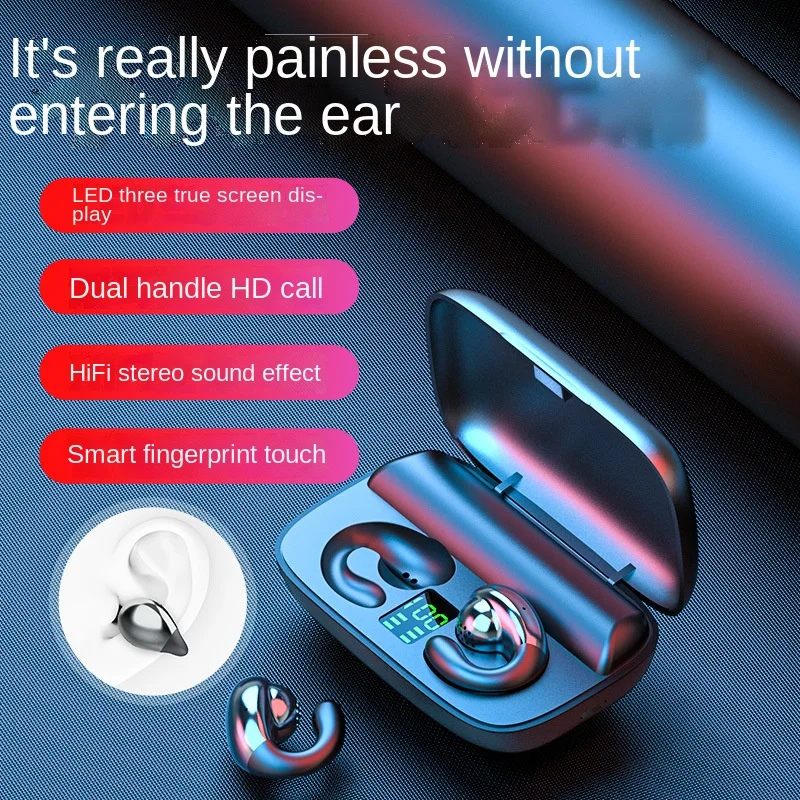 Ear Mounted Wireless Bluetooth Headset LED Three True Display Dual Channel Stereo High Definition Call Multifunction Headphone
Ear Mounted Wireless Bluetooth Headset LED Three True Display Dual Channel Stereo High Definition Call Multifunction Headphone