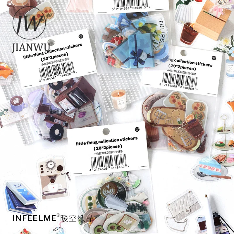 JIANWU 40 Pcs Cute Dessert Pattern Sticker PET Waterproof DIY Hand Account Scrapbooking Decoration Stickers Kawaii Stationery
JIANWU 40 Pcs Cute Dessert Pattern Sticker PET Waterproof DIY Hand Account Scrapbooking Decoration Stickers Kawaii Stationery