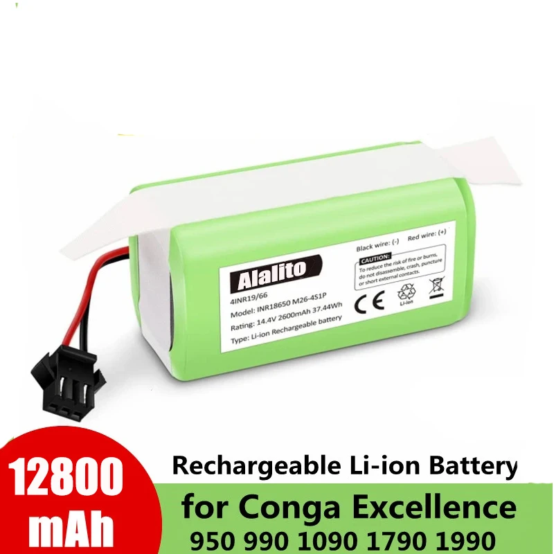 

original 18650 14.4V12800mAh Li-Ion battery forConga Excellence 990 1090 Ecovacs Deebot N79S N79 DN622 Eufy Robovac 11S 35C X500