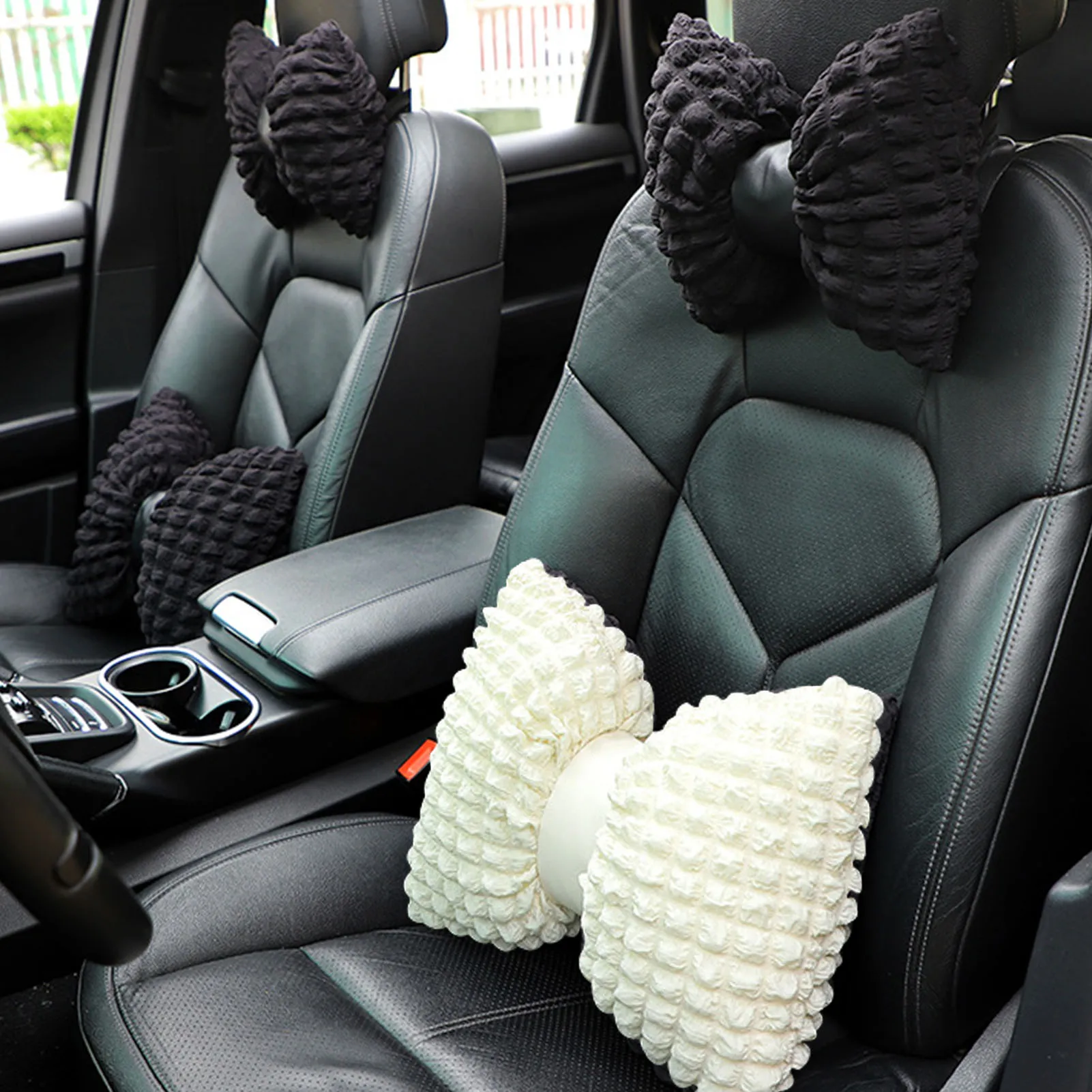 Car Neck Pillow Cushion Soft Car Headrest Waist Pillow Safety Seats Cushion Bow-Shaped Waffle Grid Car Accessories For Girls
Car Neck Pillow Cushion Soft Car Headrest Waist Pillow Safety Seats Cushion Bow-Shaped Waffle Grid Car Accessories For Girls