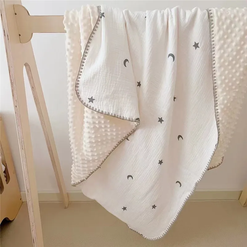 

Muslin Blanket For Baby Newborn Swaddle Wrap Soft Infant Receiving Blankets Stroller Crib Bedding Quilt 110*80cm Baby Stuff Item