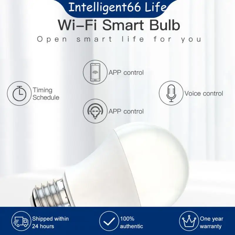 Timing Control Dimmable Wifi Bulb Smart Light Bulb Voice Control Led Light Bulb Work With Alexa Google Home 9w E27 E26 B22
Timing Control Dimmable Wifi Bulb Smart Light Bulb Voice Control Led Light Bulb Work With Alexa Google Home 9w E27 E26 B22