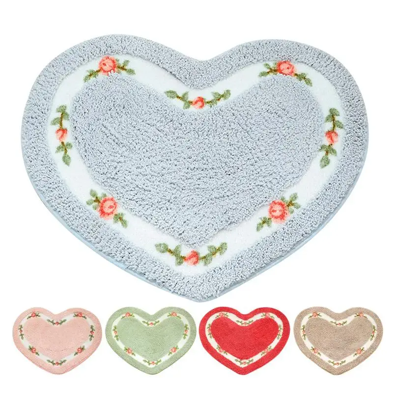 Heart Shaped Rug Cute love floor mat Beautiful floral pastoral style romantic rose carpet Furry carpet Soft non-slip door mat
Heart Shaped Rug Cute love floor mat Beautiful floral pastoral style romantic rose carpet Furry carpet Soft non-slip door mat