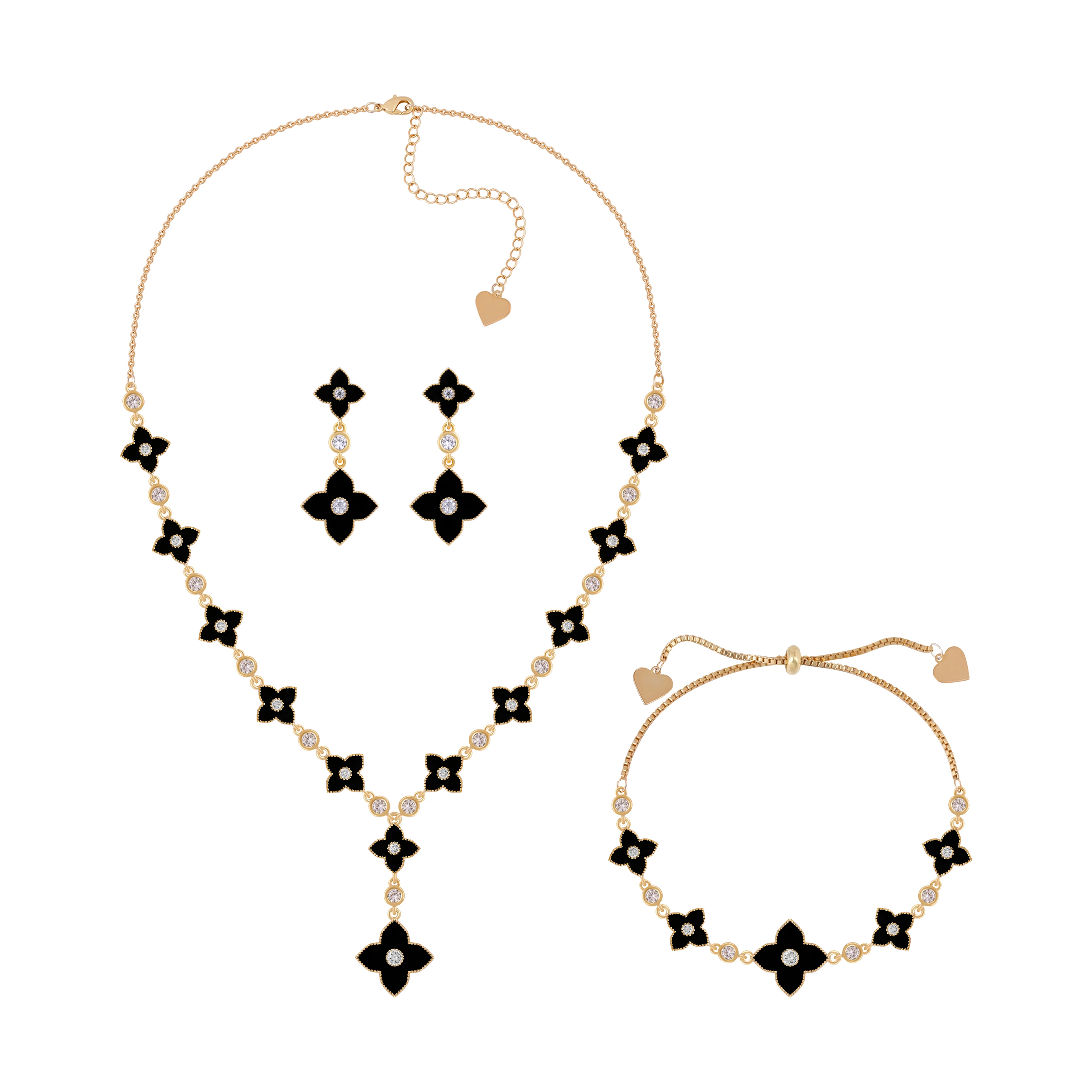 Original Design High-end Four Leaf Clover Necklace for Women European and American Flowers Earrings Bracelet Jewelry Set Gift
Original Design High-end Four Leaf Clover Necklace for Women European and American Flowers Earrings Bracelet Jewelry Set Gift
