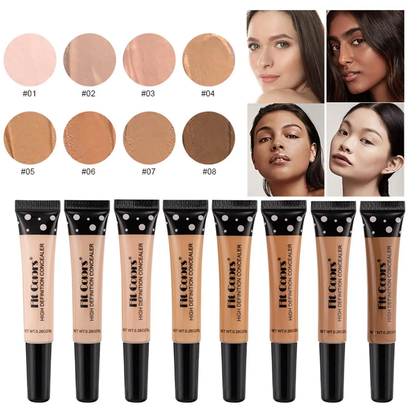 

Face Contour Concealer Liquid Waterproof Full Coverage Foundation Corrector Palette Base Professional Makeup For Dark Skin