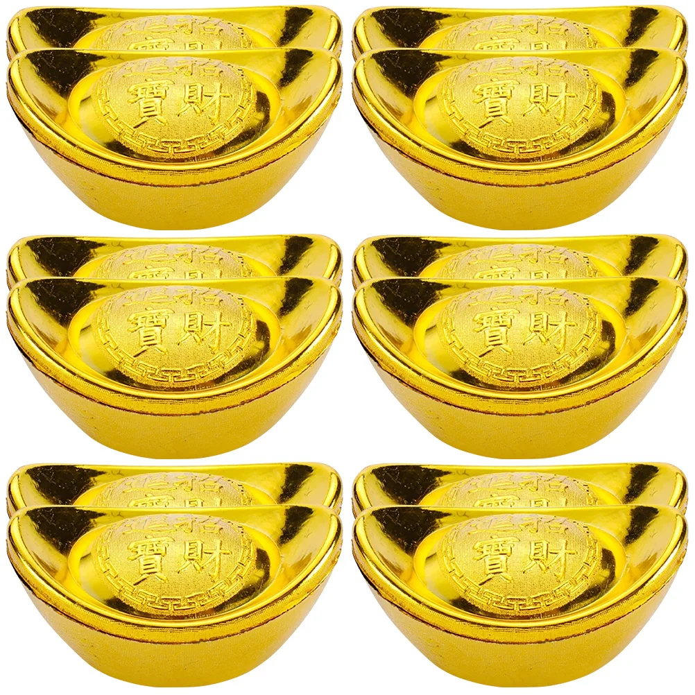 12pcs Festival Practical Decorative Gold Ingot Model Ingot Prop Gold Ingot Gold Ingot
12pcs Festival Practical Decorative Gold Ingot Model Ingot Prop Gold Ingot Gold Ingot