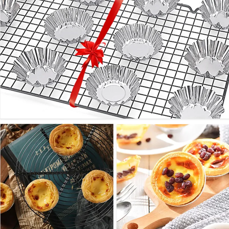 

Reusable Cupcake Egg Tart Mold, Cookie Pudding Mould, Nonstick Cake Egg Baking Mold, Pastry Tools, Kitchen, 430 Stainless Steel