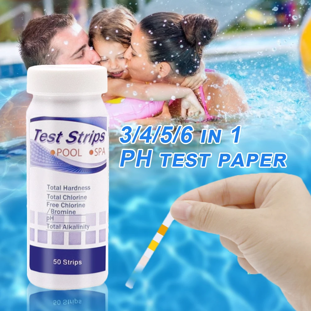6 In 1 Swimming Pool PH Test Paper Residual Chlorine PH Value Alkalinity Hardness Test Strip Pool PH Tester Cleaner Accessories
6 In 1 Swimming Pool PH Test Paper Residual Chlorine PH Value Alkalinity Hardness Test Strip Pool PH Tester Cleaner Accessories