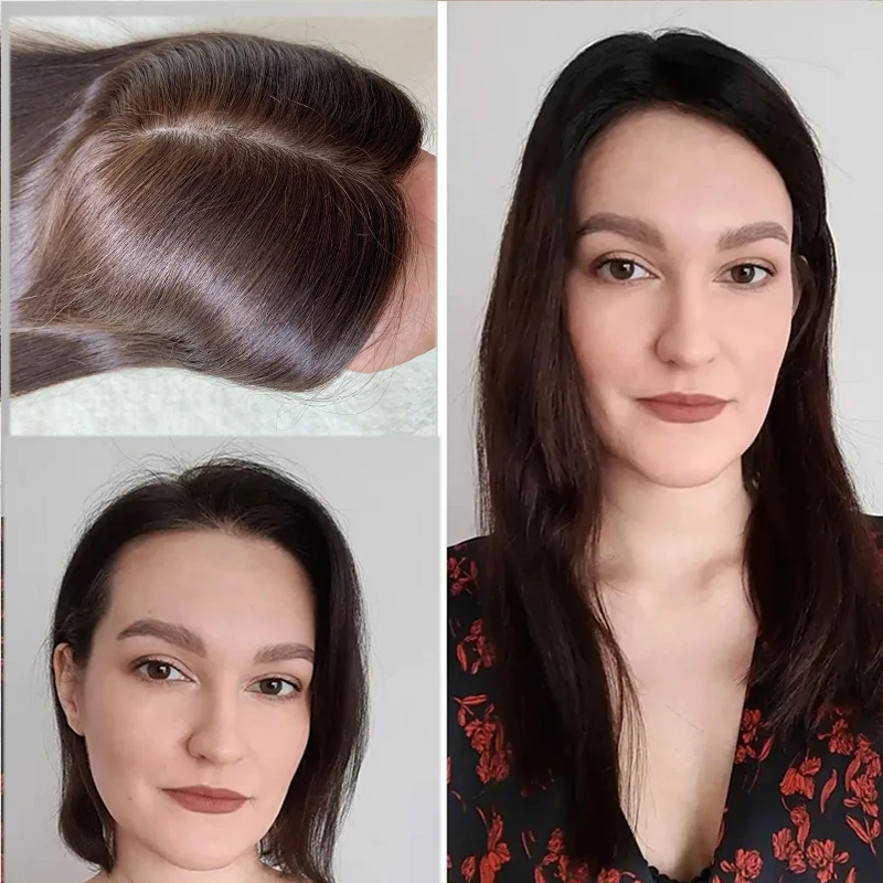 Full Silk Base150% Thick End Hair Women Toupee Natural Straight Chinese Virgin Human Hair Silk Top Pieces Topper Brown Color
Full Silk Base150% Thick End Hair Women Toupee Natural Straight Chinese Virgin Human Hair Silk Top Pieces Topper Brown Color