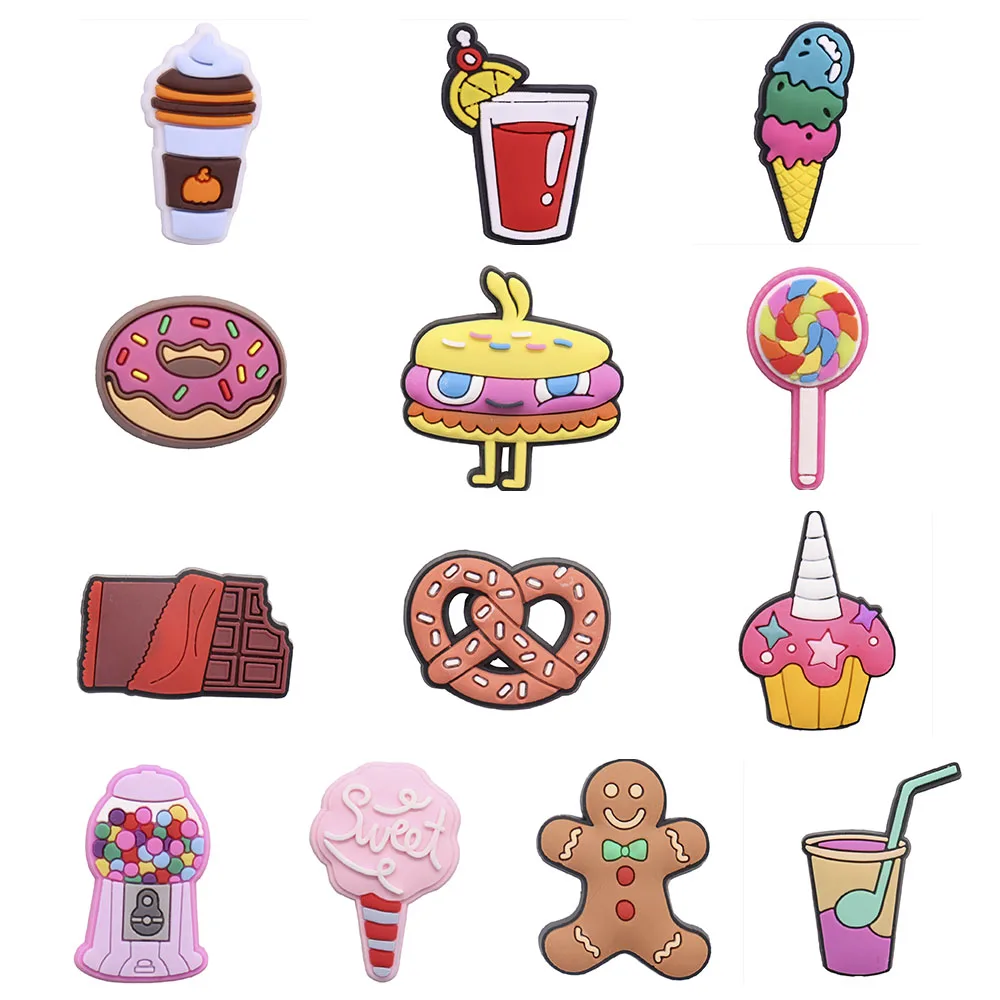 1Pcs Lollipop Donut Chocolate Ice Cream PVC Buckle Button Shoes Charm Shoe Decoration Fit Bracelets Croc Jibz Kids Party Gift
1Pcs Lollipop Donut Chocolate Ice Cream PVC Buckle Button Shoes Charm Shoe Decoration Fit Bracelets Croc Jibz Kids Party Gift