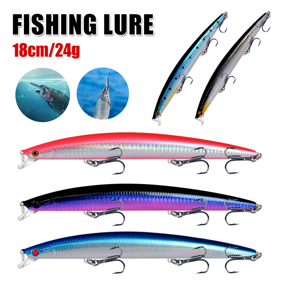 1Pc Fishing Lure 18cm 24g Jerkbait 3 Hook VIB Floating Lure Hard Bait Crankbait Wobbler Fishing Lure for Perch Bass Saltwater
1Pc Fishing Lure 18cm 24g Jerkbait 3 Hook VIB Floating Lure Hard Bait Crankbait Wobbler Fishing Lure for Perch Bass Saltwater