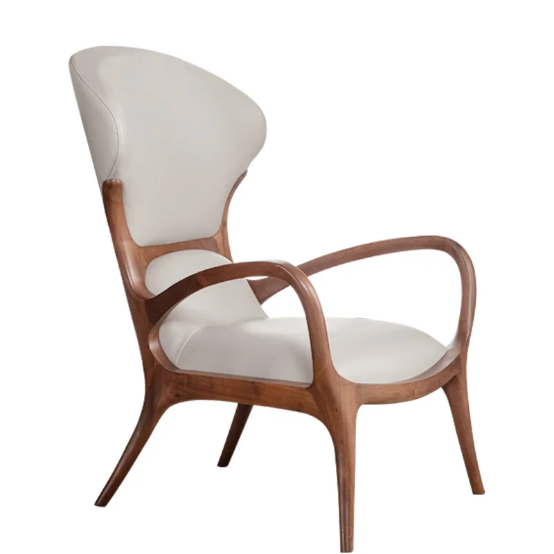 FQ Nordic Black Walnut Italian Balcony Chair Light Luxury Designer Wingback Chair
FQ Nordic Black Walnut Italian Balcony Chair Light Luxury Designer Wingback Chair