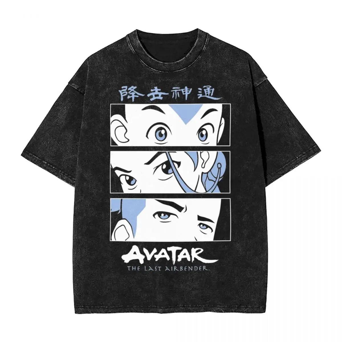 

Avatar-The Last Airbender Appa Group Washed T Shirt Streetwear Hip Hop Vintage T-Shirts Tees Men Women Cotton High Street Summer