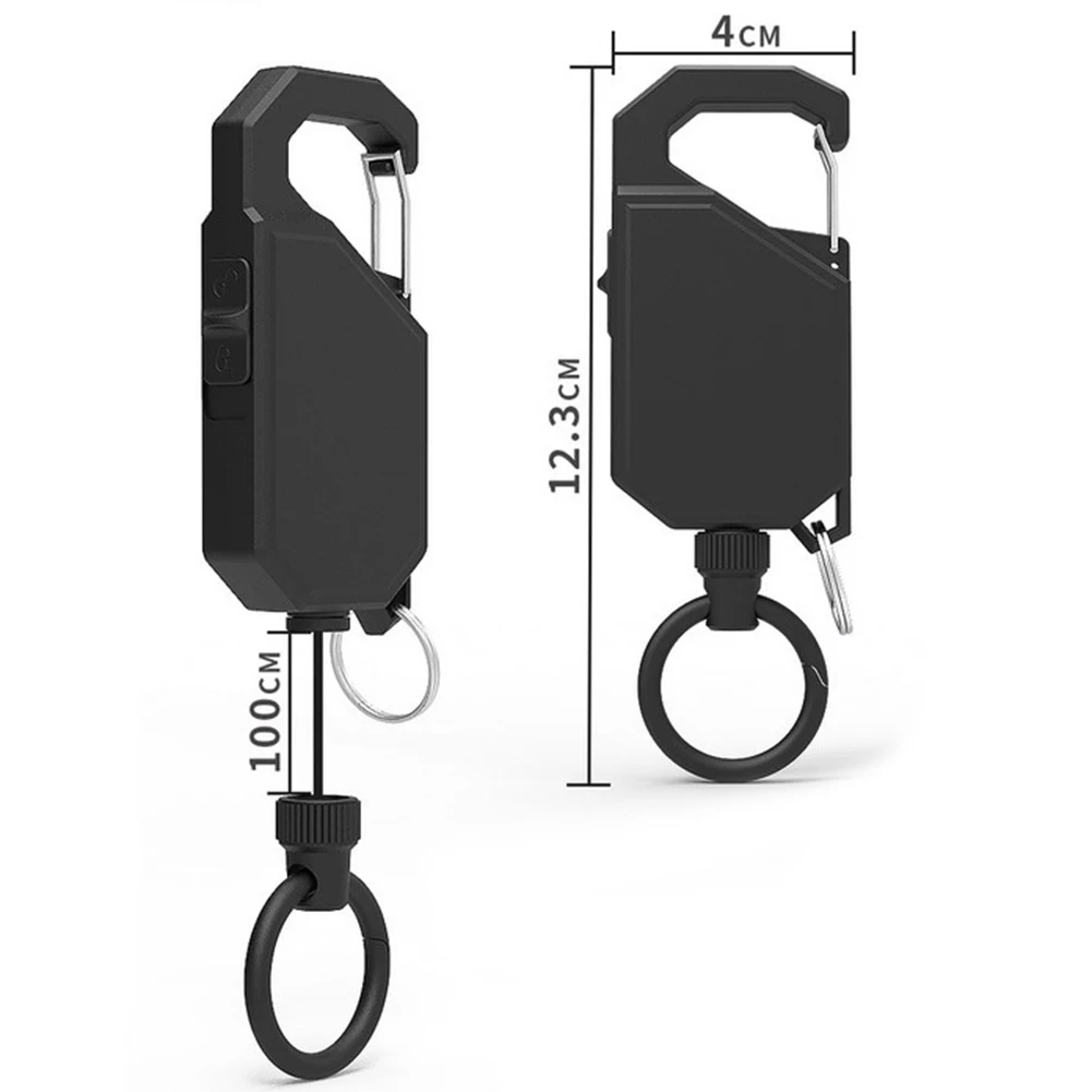 1M Retractable Keychain 12.3*4*0.8cm Anti Lost With Buckle Black Fishing Hover For Camping Fishing Accessories
1M Retractable Keychain 12.3*4*0.8cm Anti Lost With Buckle Black Fishing Hover For Camping Fishing Accessories