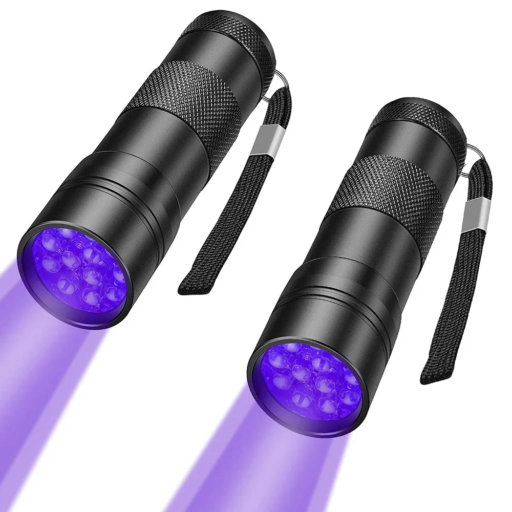 UV Flashlight Ultra Handheld Black Light Waterproof Blacklight Flashlights 12 Led Mini Light Lamp Torch Detector for Pets Urine
UV Flashlight Ultra Handheld Black Light Waterproof Blacklight Flashlights 12 Led Mini Light Lamp Torch Detector for Pets Urine