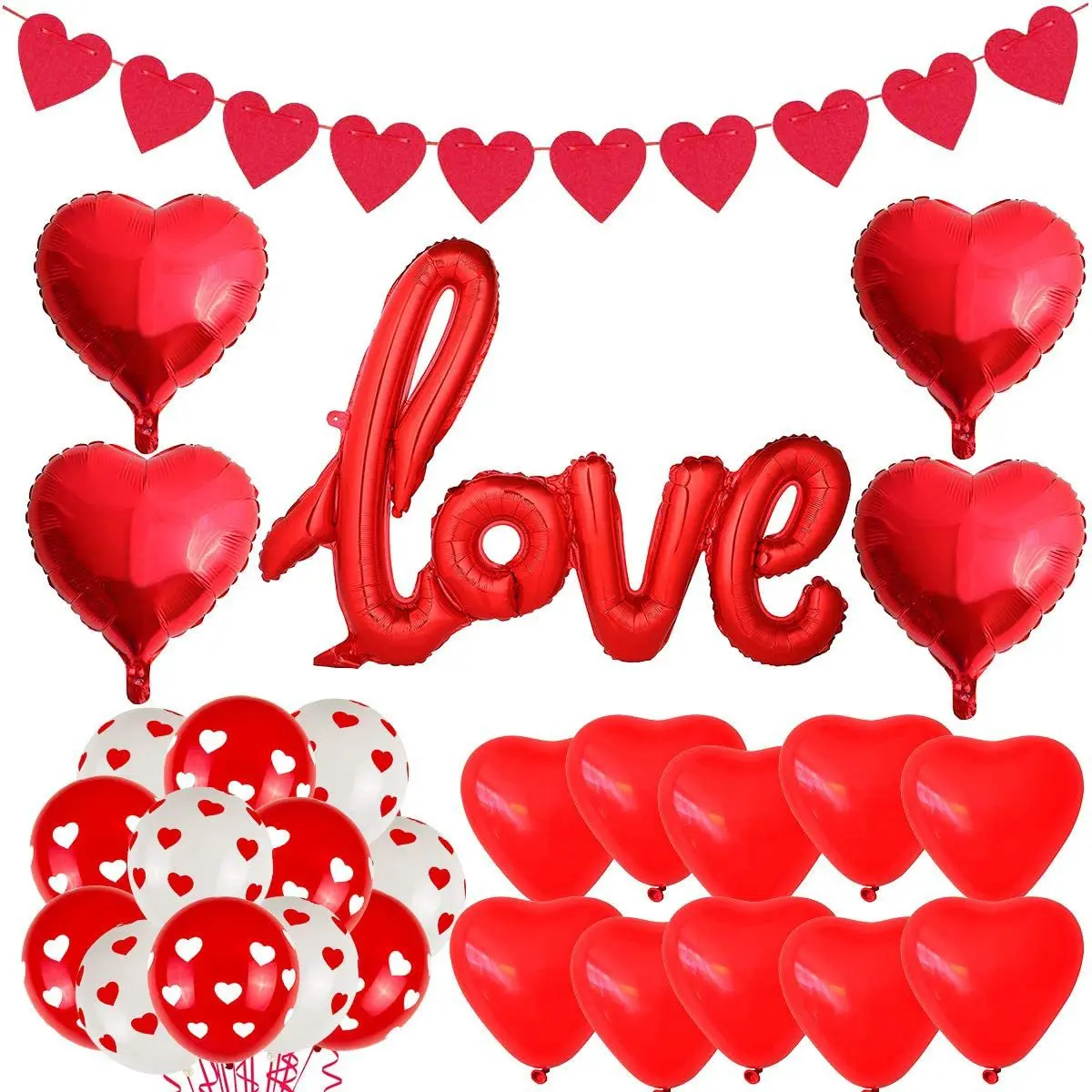 SURSURPIRSE Red White Print Latex Gold Confetti Bear Rose Heart Foil Balloon Set Banner for Wedding Valentine's Day Supplies
SURSURPIRSE Red White Print Latex Gold Confetti Bear Rose Heart Foil Balloon Set Banner for Wedding Valentine's Day Supplies