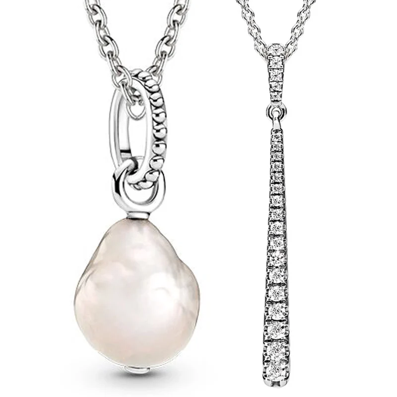 Original White Freshwater Cultured Baroque Pearl Shooting Star 925 Sterling Silver Necklace For pandora Bead Charm DIY Jewelry
Original White Freshwater Cultured Baroque Pearl Shooting Star 925 Sterling Silver Necklace For pandora Bead Charm DIY Jewelry