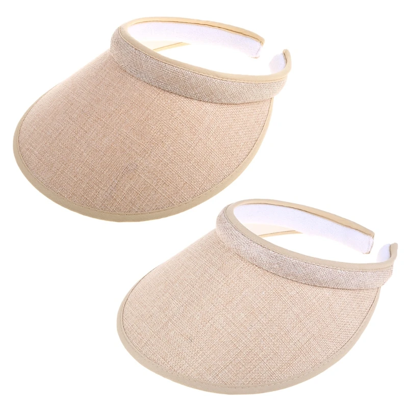 Women Ladies Summer Weave Straw Empty Top Beach Clip-On Solid Color Large Wide Brim UV Protection Breathable Sun Visor Hat
Women Ladies Summer Weave Straw Empty Top Beach Clip-On Solid Color Large Wide Brim UV Protection Breathable Sun Visor Hat