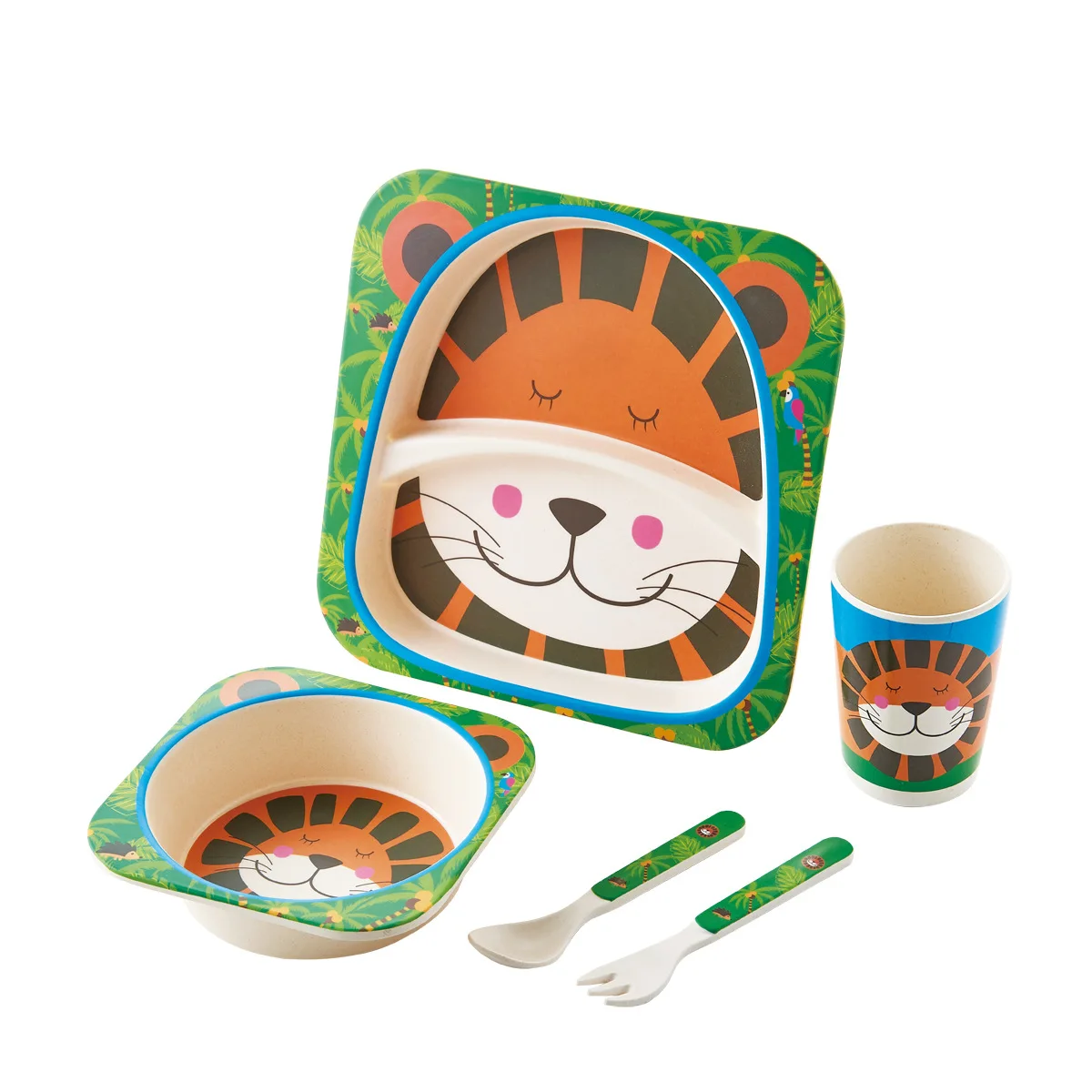 Bamboo Kids Dinnerware Set of 5,Children Dishes,Food Plate Bowl Cup Spoon Fork Set Dishware,Cartoon Tableware,Healthy,BPA Free
Bamboo Kids Dinnerware Set of 5,Children Dishes,Food Plate Bowl Cup Spoon Fork Set Dishware,Cartoon Tableware,Healthy,BPA Free
