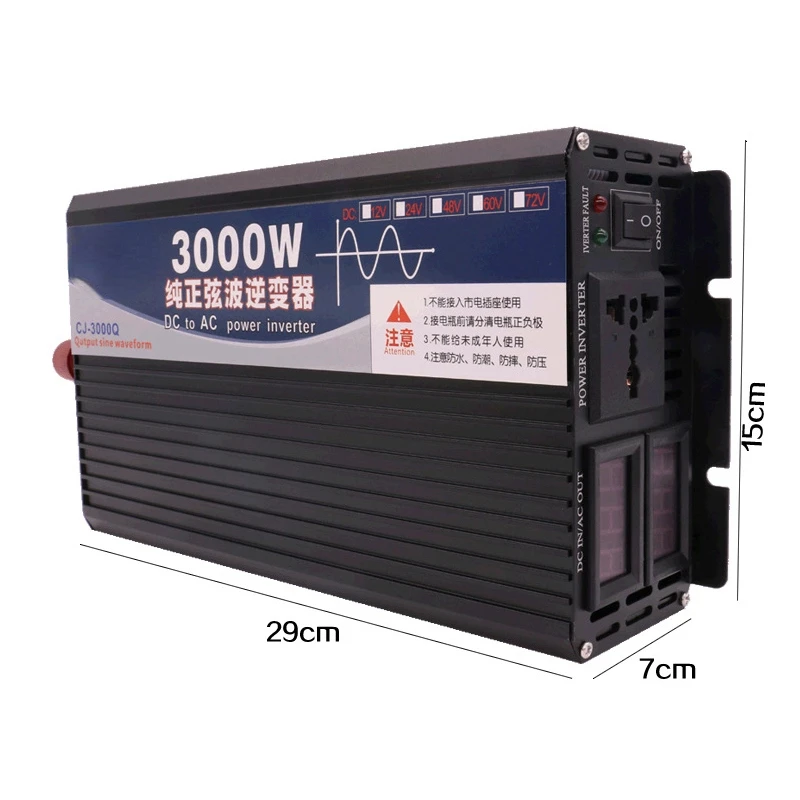 Pure sine wave power inverter 12v converter to 230v power inverter 5000w 24v 220v dc to ac power inverter price list 
Pure sine wave power inverter 12v converter to 230v power inverter 5000w 24v 220v dc to ac power inverter price list