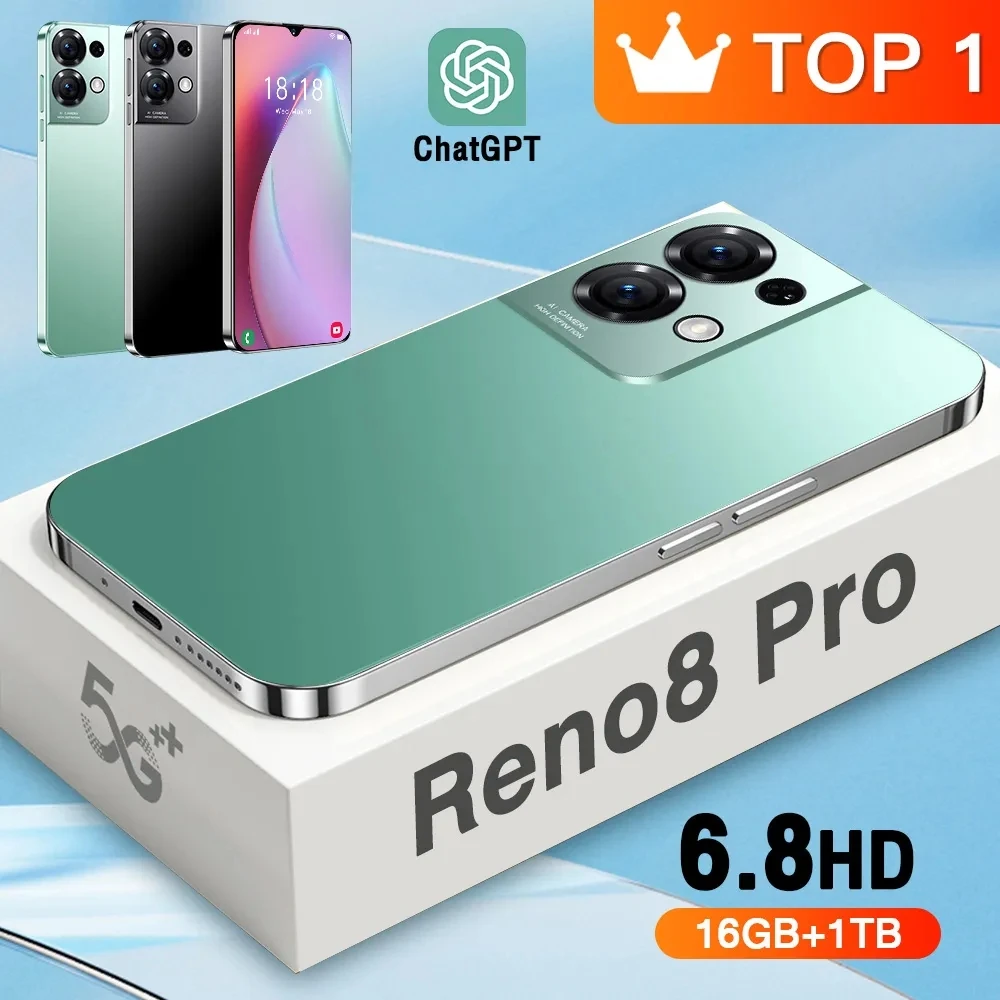 Global Version Reno8 Pro Smartphone 5G Android 6.8inch HD Full Screen 16GB+1TB Mobile Phones Dual SIM Cards Cell Phone Brand New
Global Version Reno8 Pro Smartphone 5G Android 6.8inch HD Full Screen 16GB+1TB Mobile Phones Dual SIM Cards Cell Phone Brand New