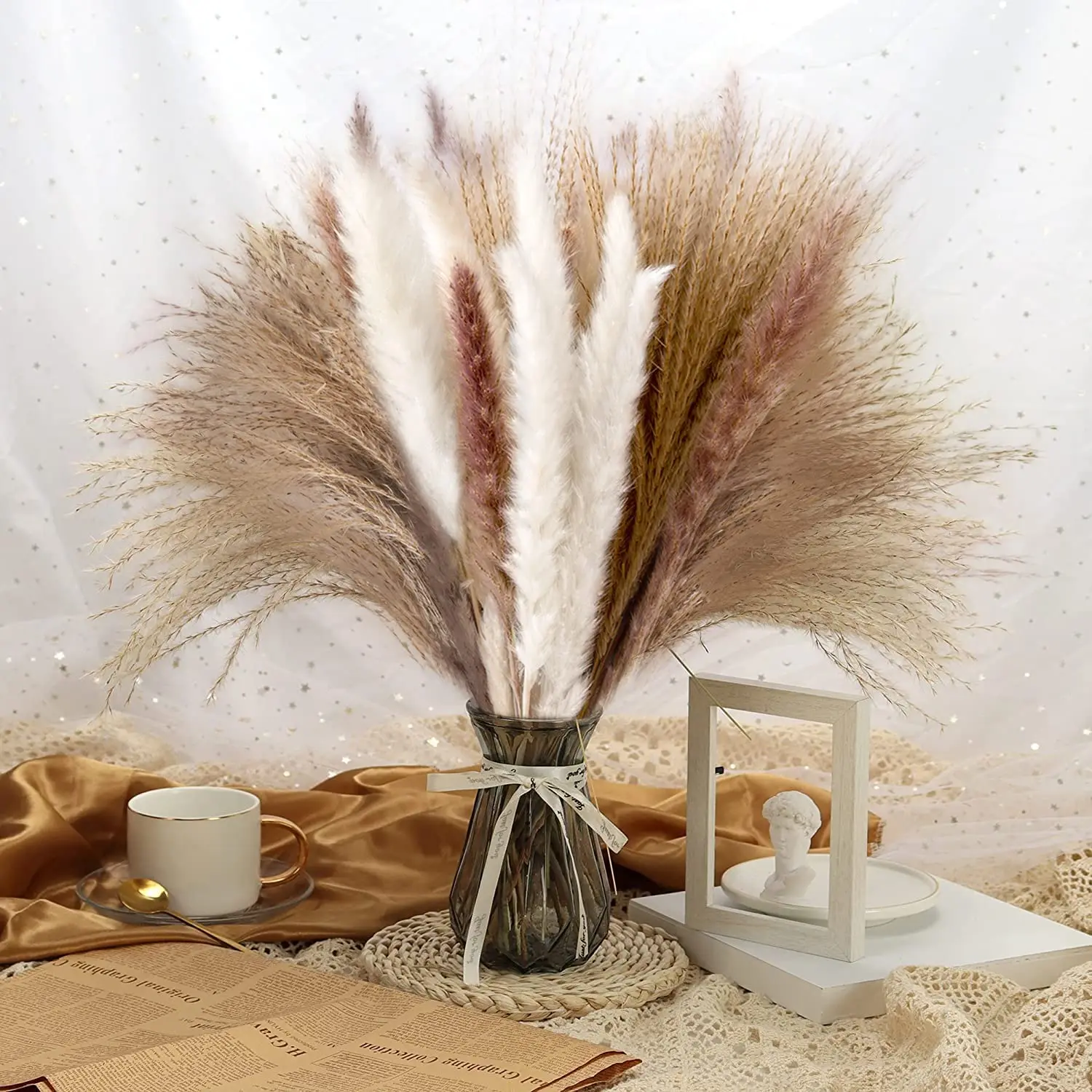 60 Pieces Natural Pampas Grass Floral Dried Fluffy Grass Home Decor Flowers Living Room Balcony Wedding Party Rabbit Tail Grass
60 Pieces Natural Pampas Grass Floral Dried Fluffy Grass Home Decor Flowers Living Room Balcony Wedding Party Rabbit Tail Grass