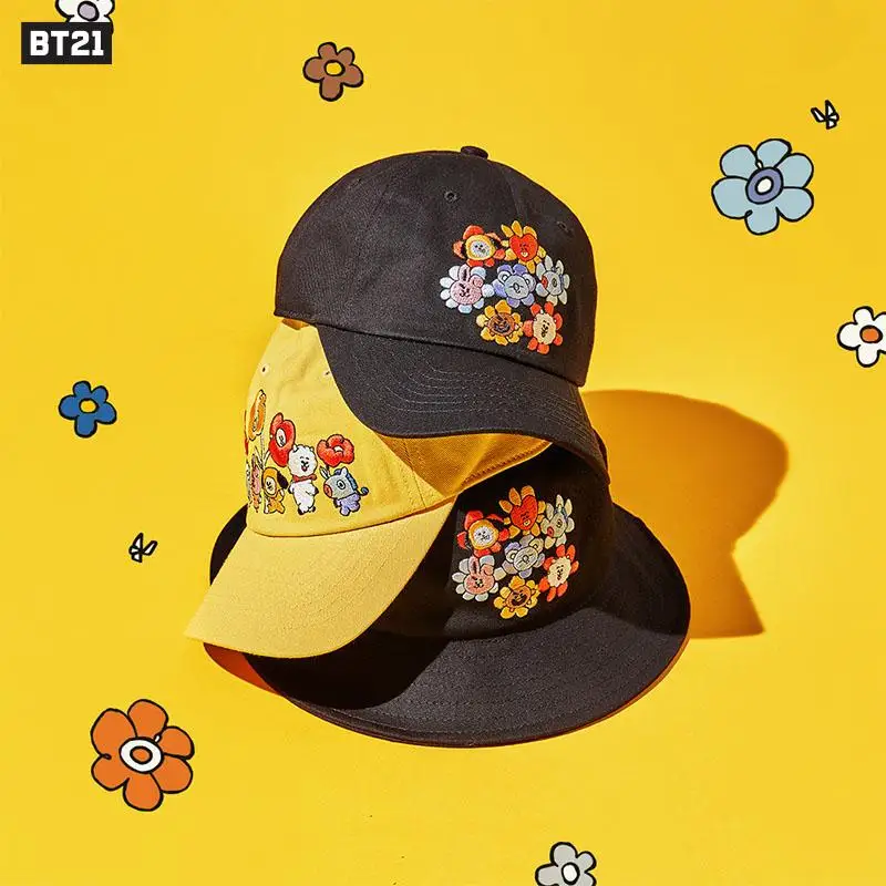 BT21 FLOWER Series Kawaii Cartoon Cotton Baseball Cap Fisherman Cap Anime Cute Girl Heart Sun Hat Girl Gifts LINE FRIENDS
BT21 FLOWER Series Kawaii Cartoon Cotton Baseball Cap Fisherman Cap Anime Cute Girl Heart Sun Hat Girl Gifts LINE FRIENDS