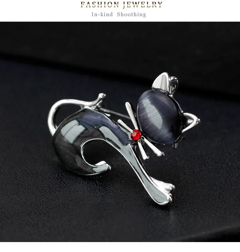 Personality Opal Cat Brooches for Women Fashion Simple Animal Corsage Accessories Cute Shirt Collar Bag Pins Gifts
Personality Opal Cat Brooches for Women Fashion Simple Animal Corsage Accessories Cute Shirt Collar Bag Pins Gifts