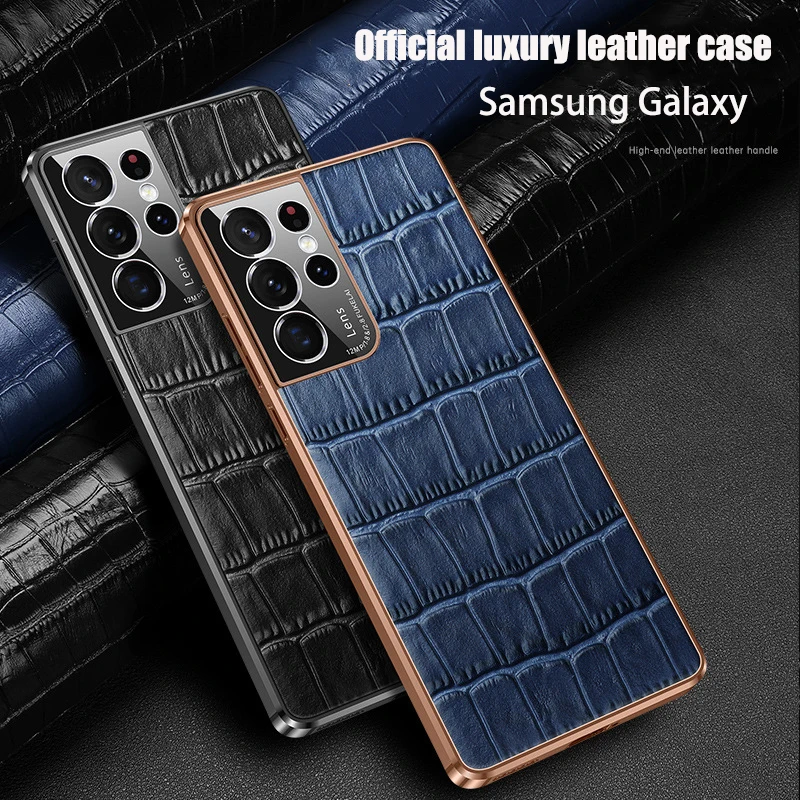 Luxury Crocodile tattoo Genuine Leather Cover For Samsung Galaxy S22 S21 Ultra S21 S22 Plus 5G Case Camera Protection Phone Case
Luxury Crocodile tattoo Genuine Leather Cover For Samsung Galaxy S22 S21 Ultra S21 S22 Plus 5G Case Camera Protection Phone Case