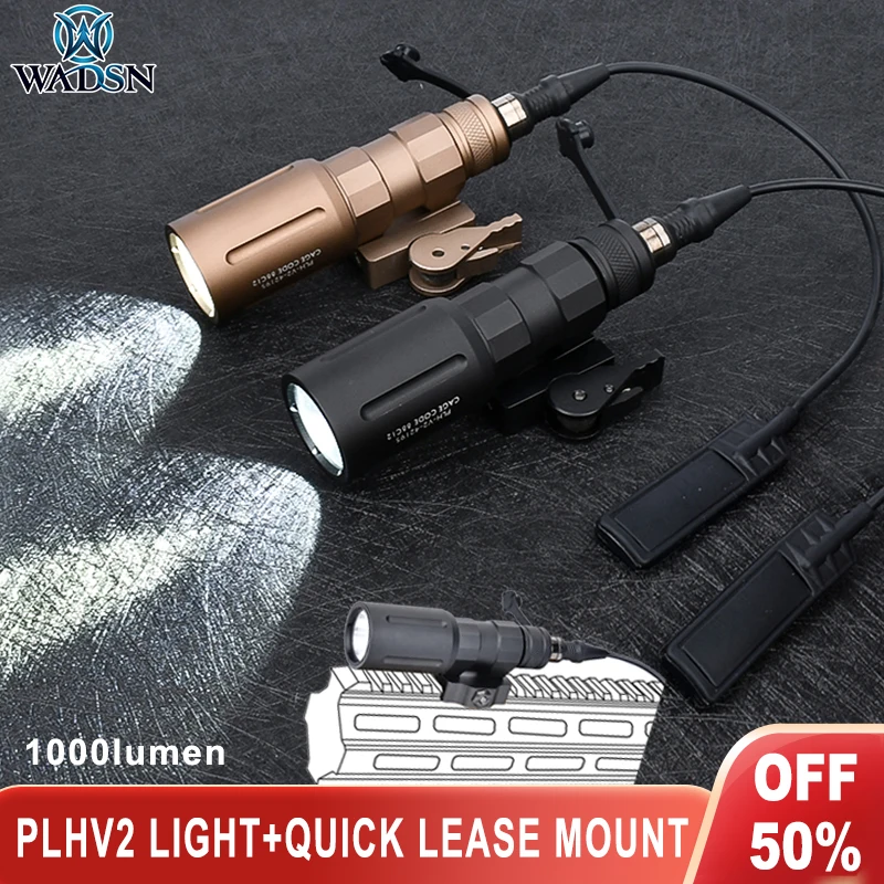 Wadsn PLHv2 18350 Flashlight Tactical High Power Metal Weapon Scout light Quick Lease Mount Airsoft Modlit Hunting Lamp 1000lm
Wadsn PLHv2 18350 Flashlight Tactical High Power Metal Weapon Scout light Quick Lease Mount Airsoft Modlit Hunting Lamp 1000lm