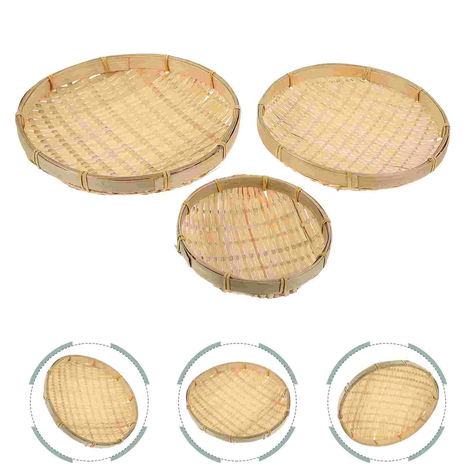 Basket Storagewoven Sieve Tray Holder Flat Washing Shallow Serving Fruit Display Strainer Veggies Round Weaving Trays Kitchen
Basket Storagewoven Sieve Tray Holder Flat Washing Shallow Serving Fruit Display Strainer Veggies Round Weaving Trays Kitchen
