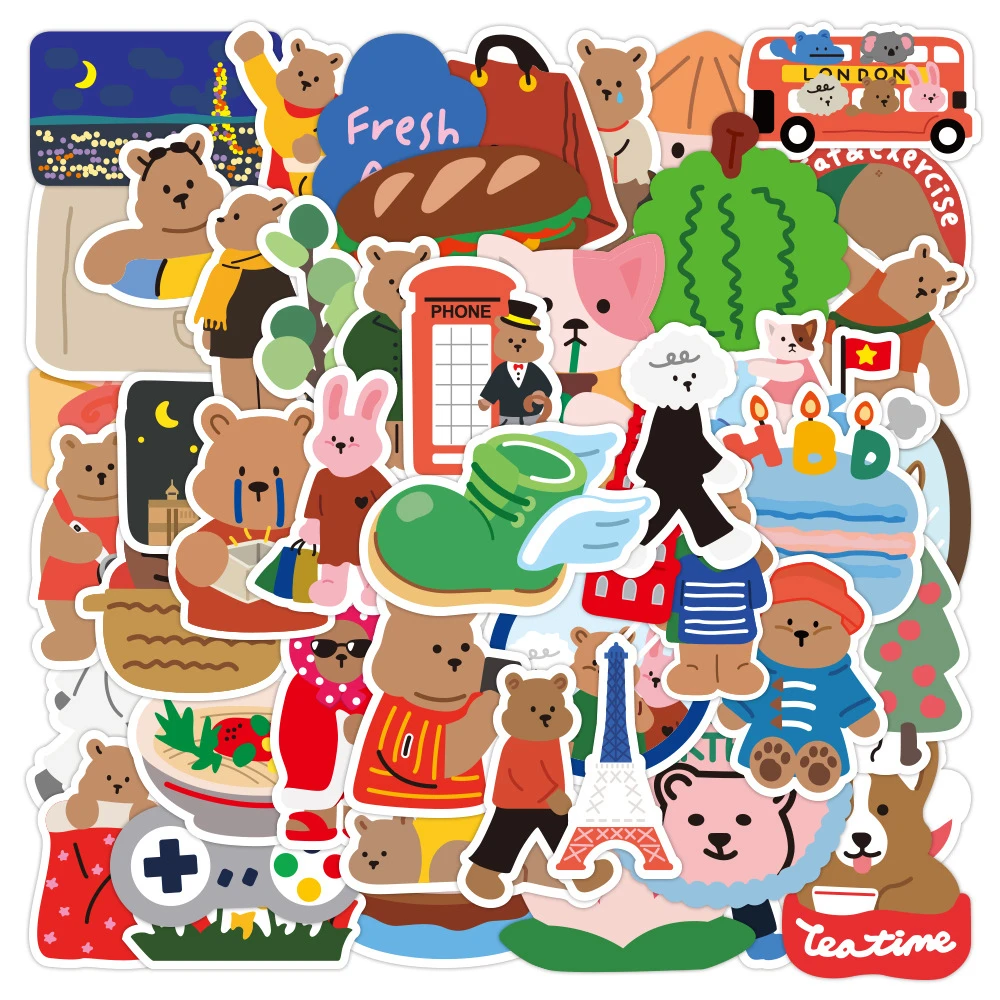 10/30/50PCS Ins Cute Bear Cartoon Personality Graffiti Stickers Skateboard Computer Luggage Refrigerator Wholesale
10/30/50PCS Ins Cute Bear Cartoon Personality Graffiti Stickers Skateboard Computer Luggage Refrigerator Wholesale