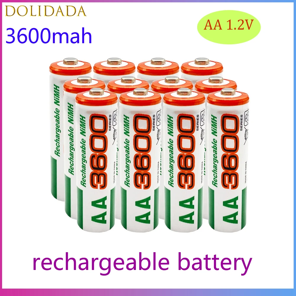 Brand New AA 1.2V Battery 3600mah Ni-MH AA Rechargeable Battery for Clock Mouse Computer Toy Car Rechargeable Parts Accessories
Brand New AA 1.2V Battery 3600mah Ni-MH AA Rechargeable Battery for Clock Mouse Computer Toy Car Rechargeable Parts Accessories