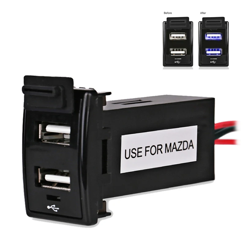 Dual USB Car Charger Power Adapter waterproof Dual USB Car Interface Socket with dust cover Charger For Honda Suzuki Mitsubishi
Dual USB Car Charger Power Adapter waterproof Dual USB Car Interface Socket with dust cover Charger For Honda Suzuki Mitsubishi