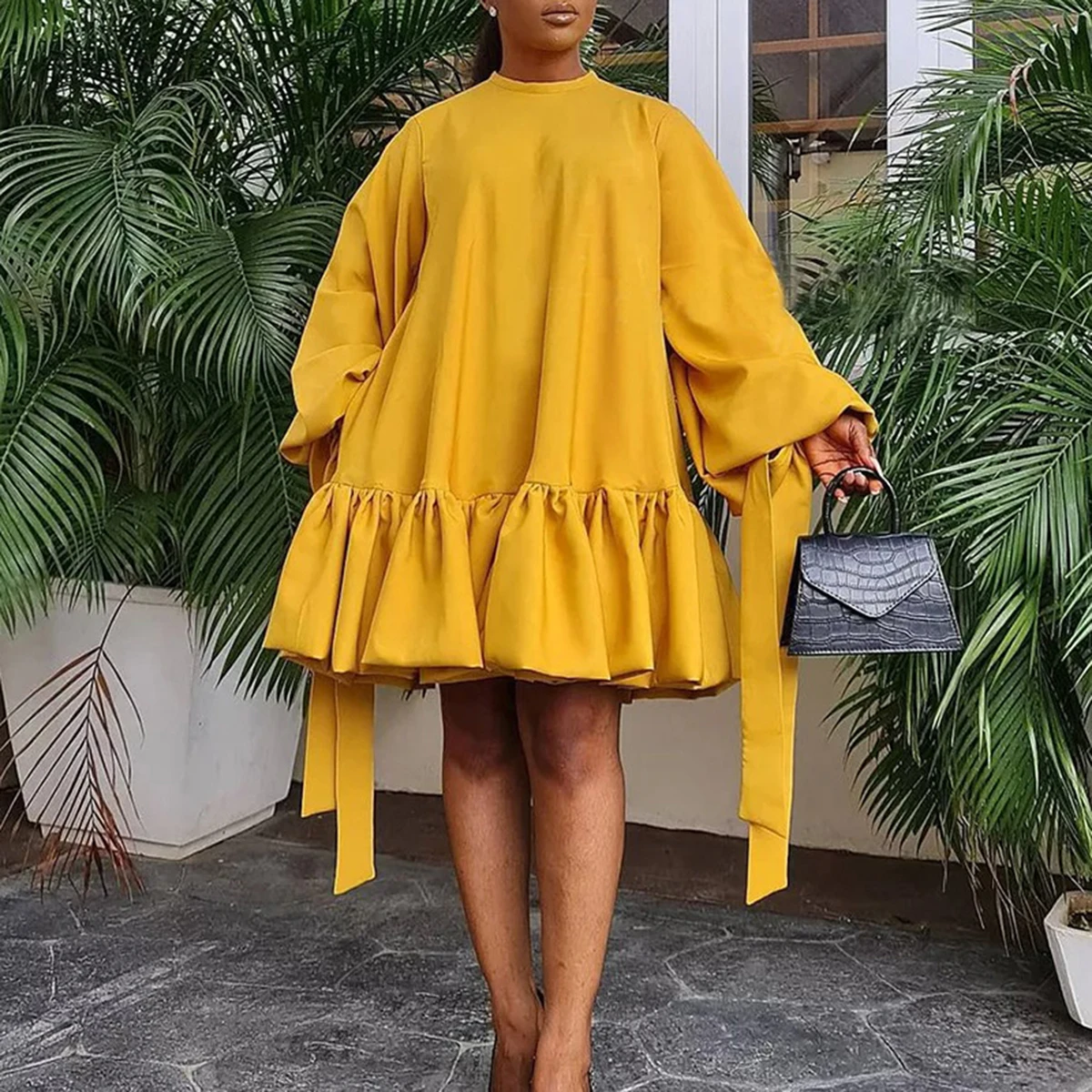 yeezzi summer female fashion solid color patchwork Original Loose Pleated Falbala Puff Sleeves Mini Dress for women 2022 new
yeezzi summer female fashion solid color patchwork Original Loose Pleated Falbala Puff Sleeves Mini Dress for women 2022 new