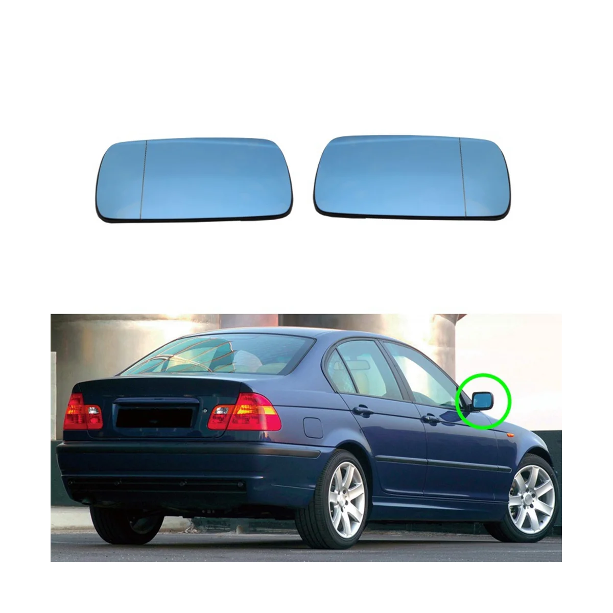 Heated Side Rearview Mirror Glass Anti-Fog Door Wing Mirror Sheet for BMW E46 1998-2006 51168250437 51168250438
Heated Side Rearview Mirror Glass Anti-Fog Door Wing Mirror Sheet for BMW E46 1998-2006 51168250437 51168250438