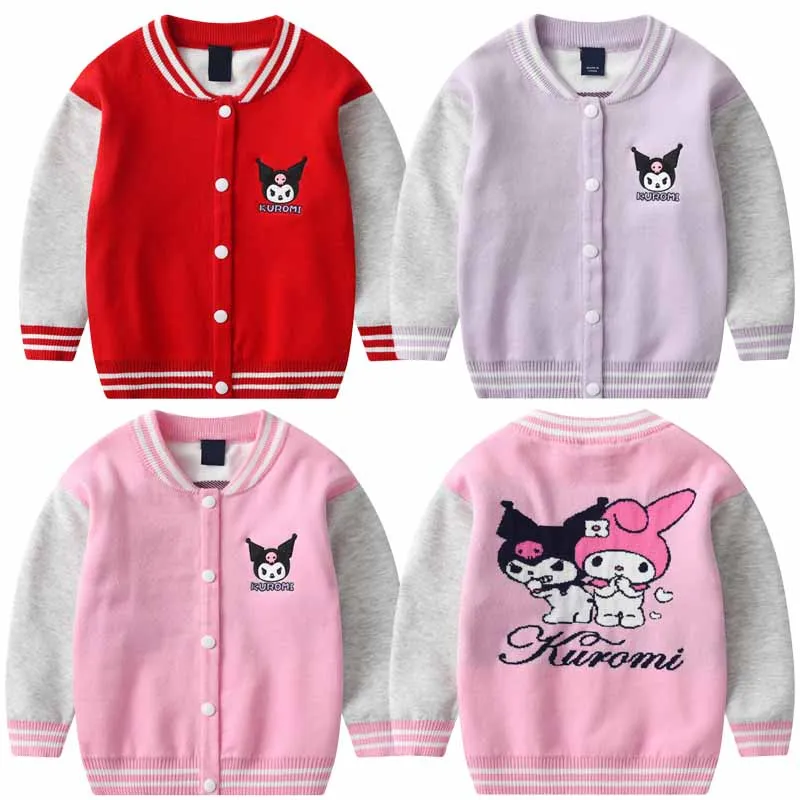 Sanrios аниме Kuromi My Melody детская весенне-осенняя одежда бейсбольная форма милые топы для девочек с длинным рукавом Куртка
Sanrios аниме Kuromi My Melody детская весенне-осенняя одежда бейсбольная форма милые топы для девочек с длинным рукавом Куртка
