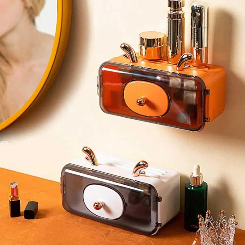 Household Cosmetics Bathroom Storage Box Light Luxury Desktop Dustproof Wall Hanging with Cover Lipstick Makeup Organizer
Household Cosmetics Bathroom Storage Box Light Luxury Desktop Dustproof Wall Hanging with Cover Lipstick Makeup Organizer