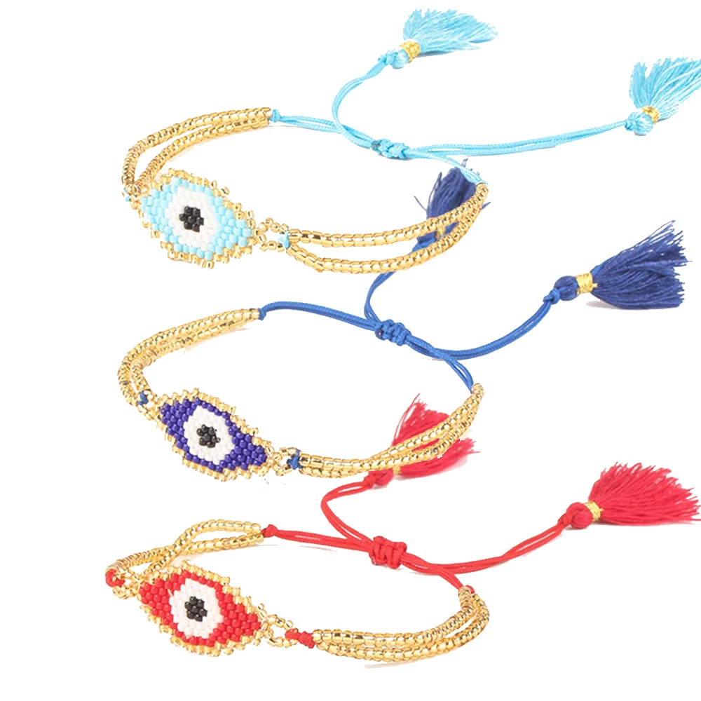 Handmade Acrylic Bead Tassel Rope Chain Vintage Evil Eye Bracelet for Women Couple Women Fashion Accessories Jewelry Gift
Handmade Acrylic Bead Tassel Rope Chain Vintage Evil Eye Bracelet for Women Couple Women Fashion Accessories Jewelry Gift